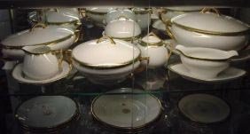O & E G GUTHERZ AUSTRIAN DINNER SET CLOVER RIM - 4