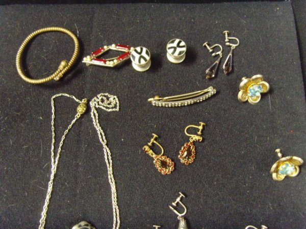 COSTUME JEWELRY LOT WITH SOME STERLING SILVER - 2