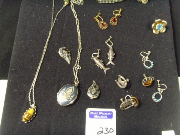 COSTUME JEWELRY LOT WITH SOME STERLING SILVER - 3
