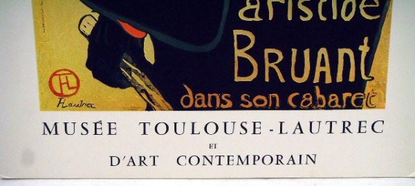 TOULOUSE LAUTREC FRENCH POSTER LAID ON BOARD UNFRA - 2