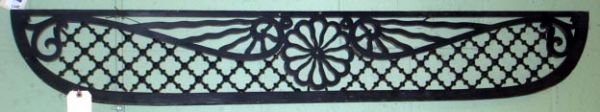 ORNATE VICTORIAN STICK & BALL FRETWORK ARCH: 61 1/2 X 9 1/2" OVER PAINTED