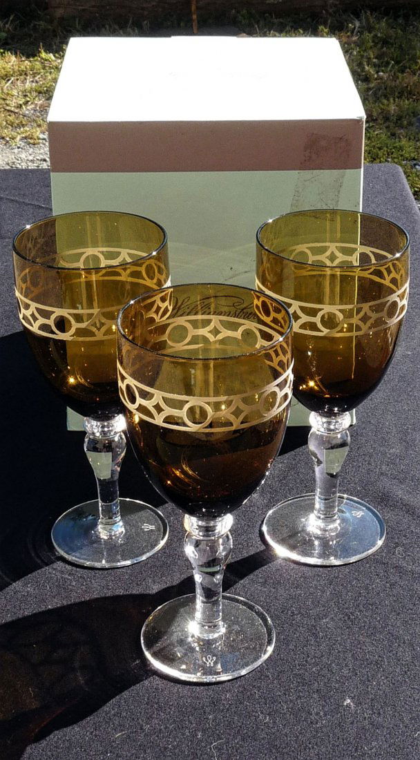 Set of 8 Williamsburg Crystal Water glasses (1 of 3)