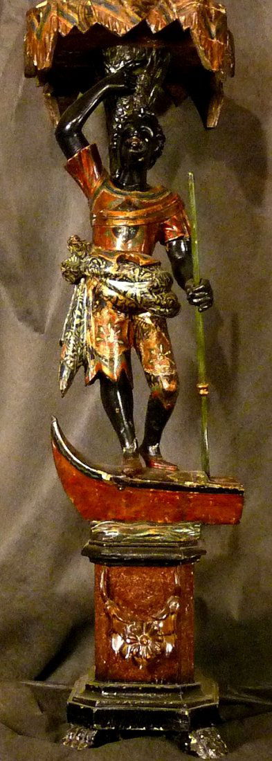 Venetian Polychrome Blackamoor Stand (1 of 9)