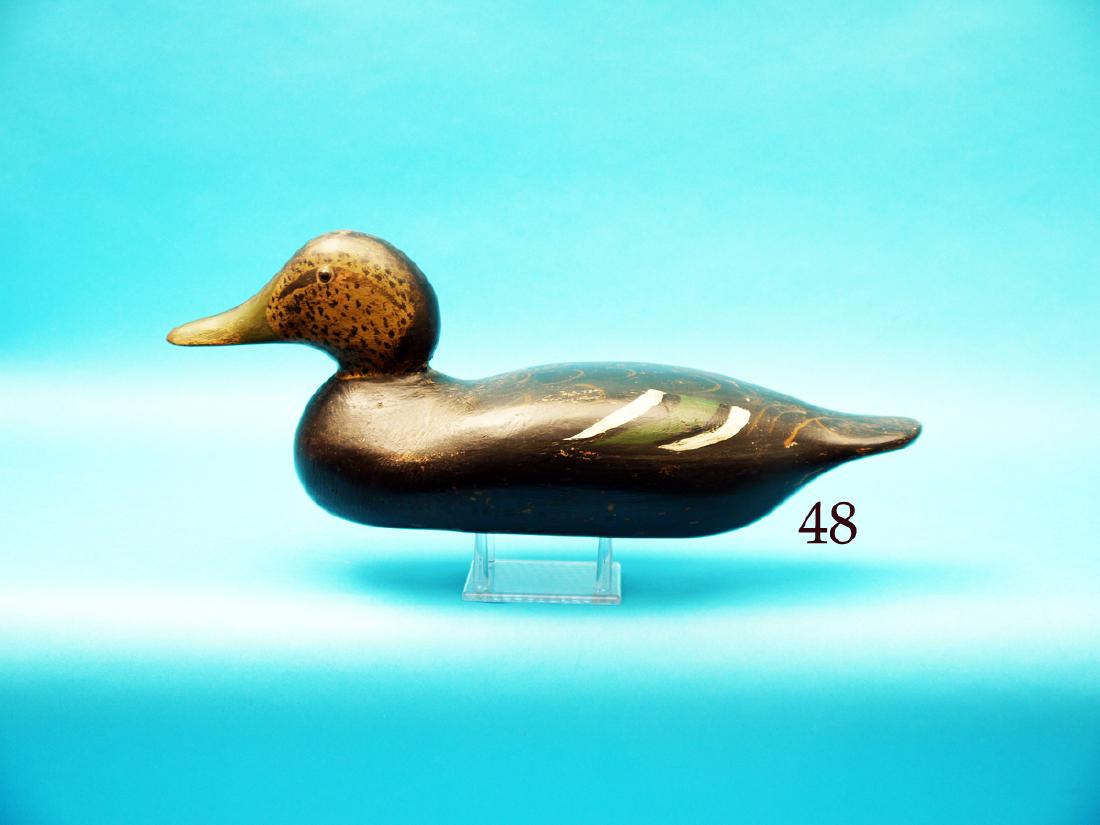 VERY NICE BLACK DUCK by the  Mason Decoy Co., Detroit, (1 of 1)