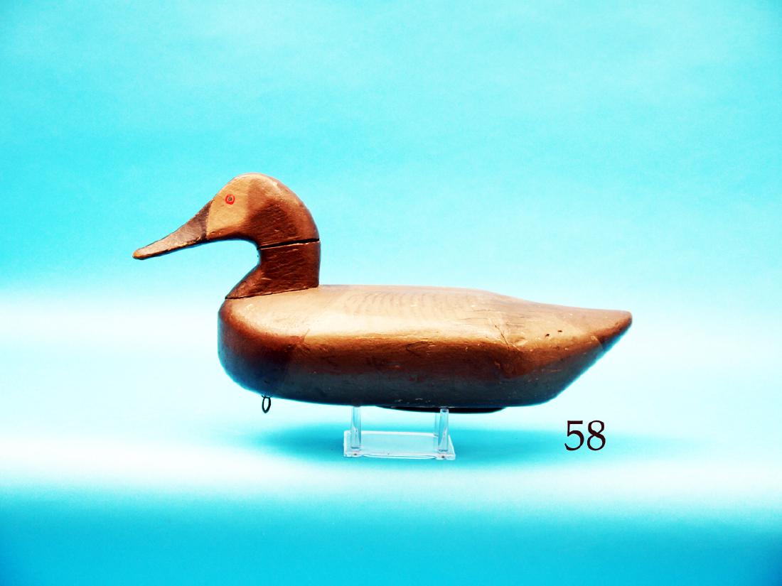 CANVASBACK HEN, Upper Bay, in very  old working paint (1 of 1)