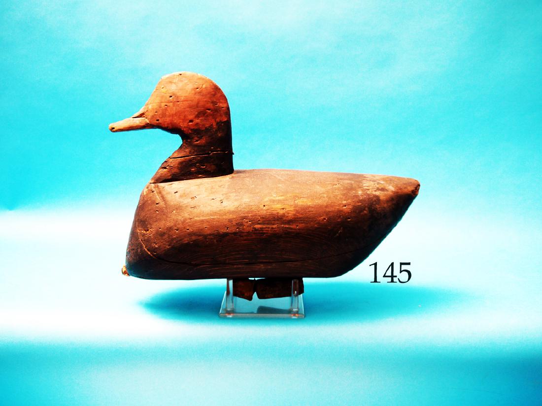 EARLY REDHEAD DRAKE BATTERY  DECOY by Wallace O’Neal, (1 of 1)