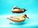 DAINTY PAIR OF BLUE WING TEAL by Fredrick C. Brown,