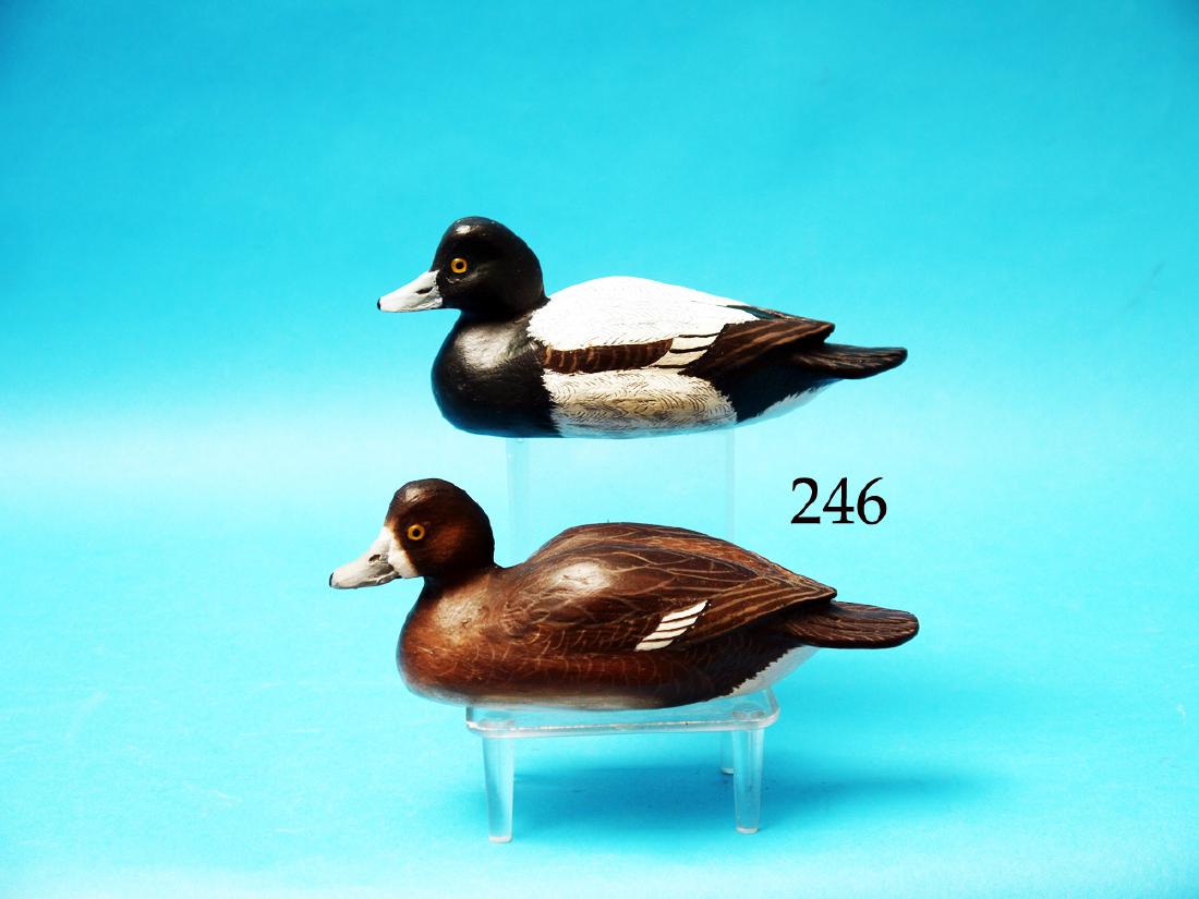 ONE-THIRD SIZE PAIR OF BLUEBILLS  by Ronald Sabatini, (1 of 1)