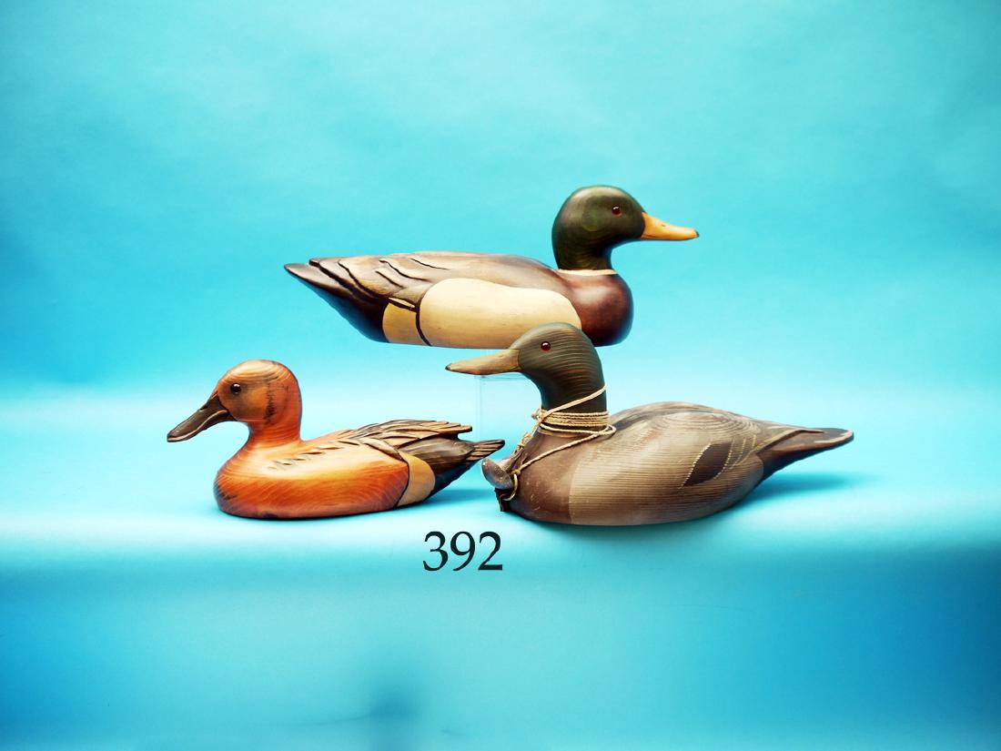 THREE DECORATIVE DECOYS  consisting of two MALLARD (1 of 1)