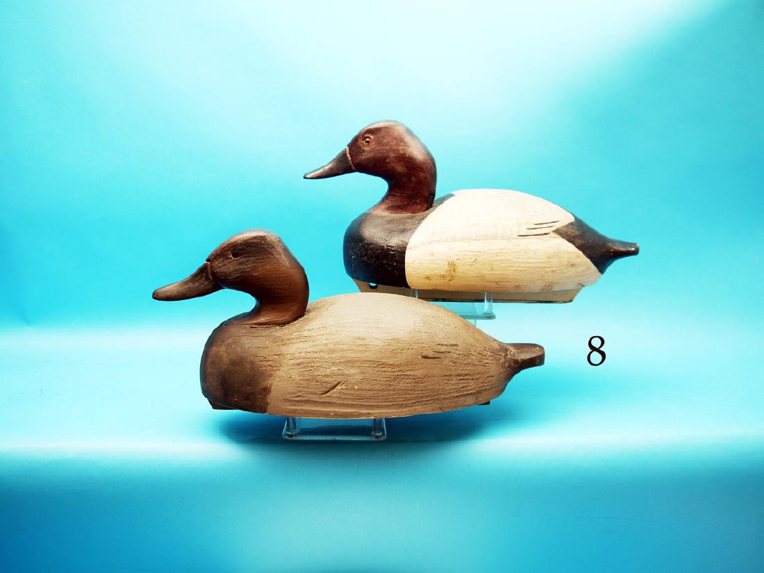 PAIR OF CANVASBACKS by the Wildfowler Decoy Co., Old (1 of 1)