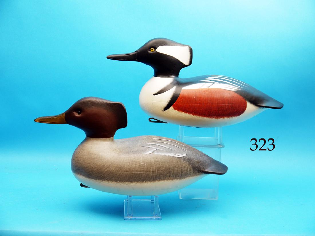 PAIR OF HOODED MERGANSERS by Fredrick C. Brown, Jr., (1 of 1)