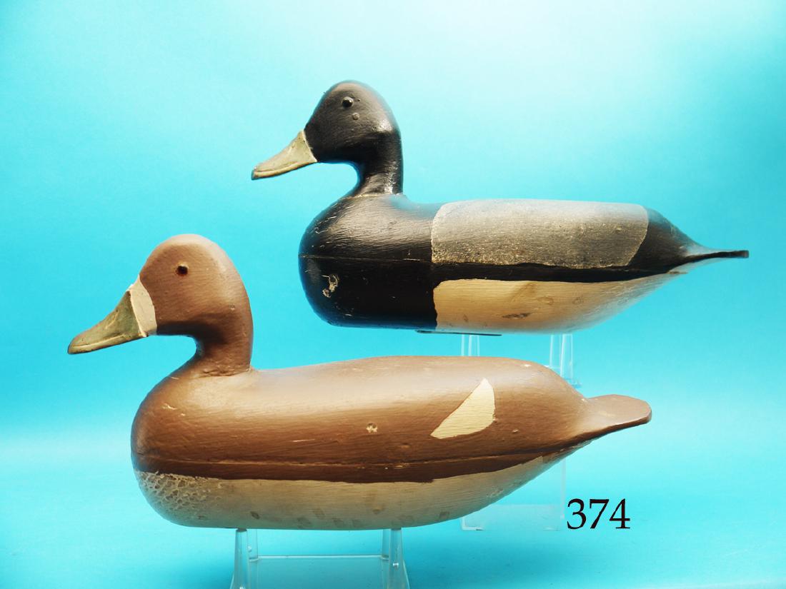 FINE PAIR OF BLUEBILLS by Gene Hendrickson, Lower Bank, (1 of 1)