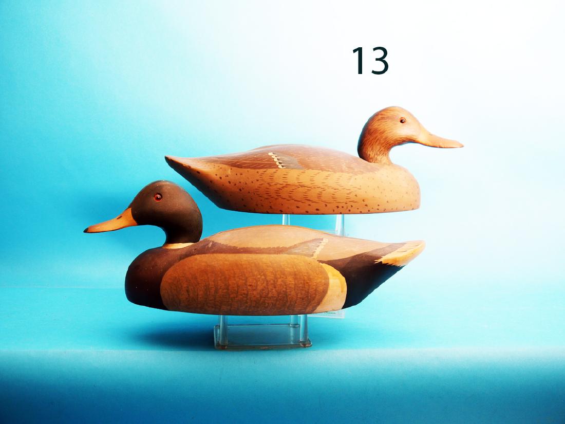 VERY EARLY PAIR OF MALLARDS by the Wildfowler Decoy (1 of 1)