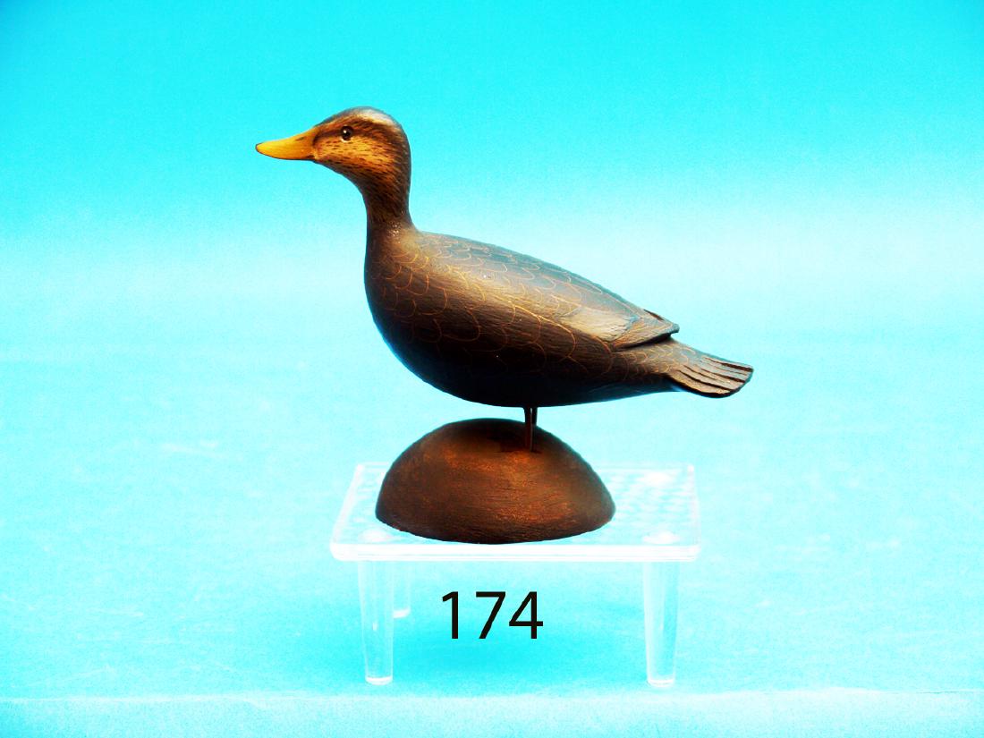 ONE-THIRD SIZE BLACK DUCK by George Strunk, Glendora, (1 of 1)
