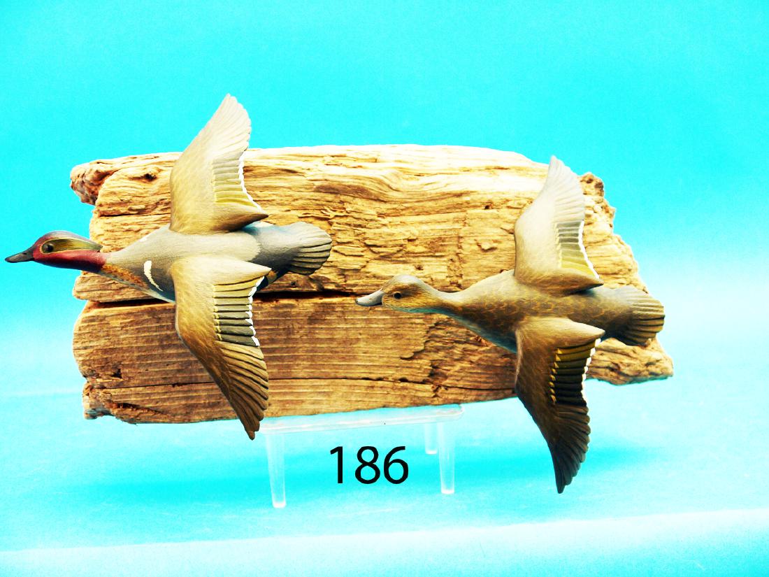 VERY FINE AND RARE PAIR OF ONE-THIRD SIZE TEAL IN (1 of 1)