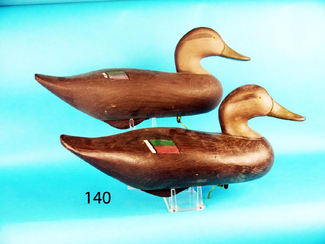 PAIR OF BLACK DUCKS, possibly by R. Madison Mitchell, (1 of 1)