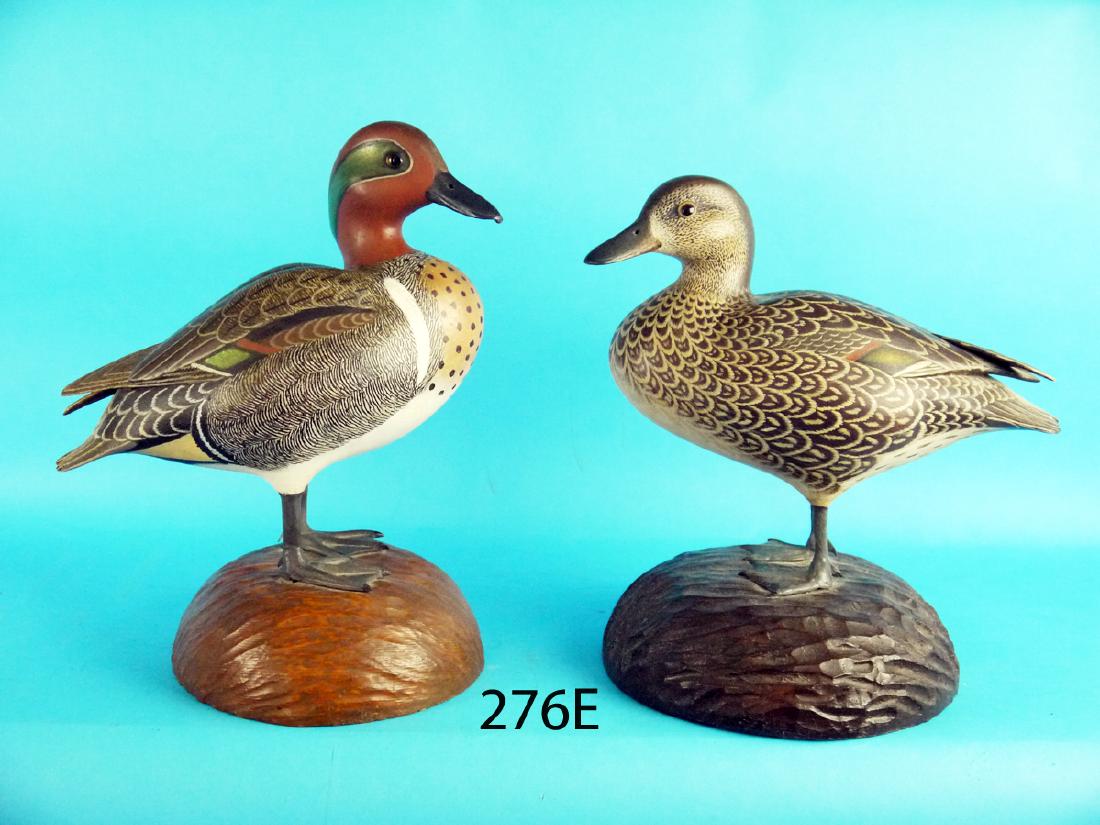 RARE AND EXCEPTIONAL PAIR OF GREEN WING TEAL by John (1 of 1)