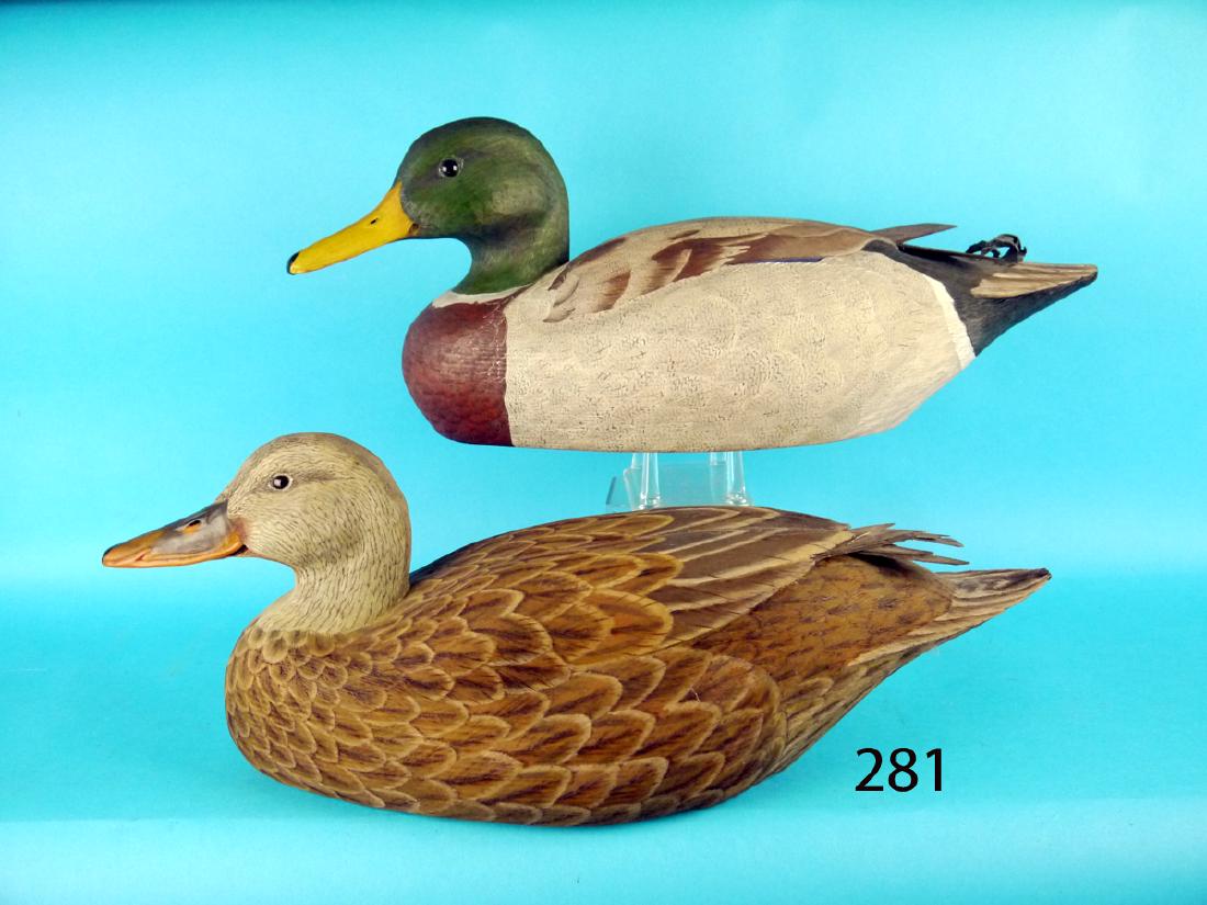 FINE PAIR OF DECORATIVE MALLARDS by Jay May, Langhorne, (1 of 1)