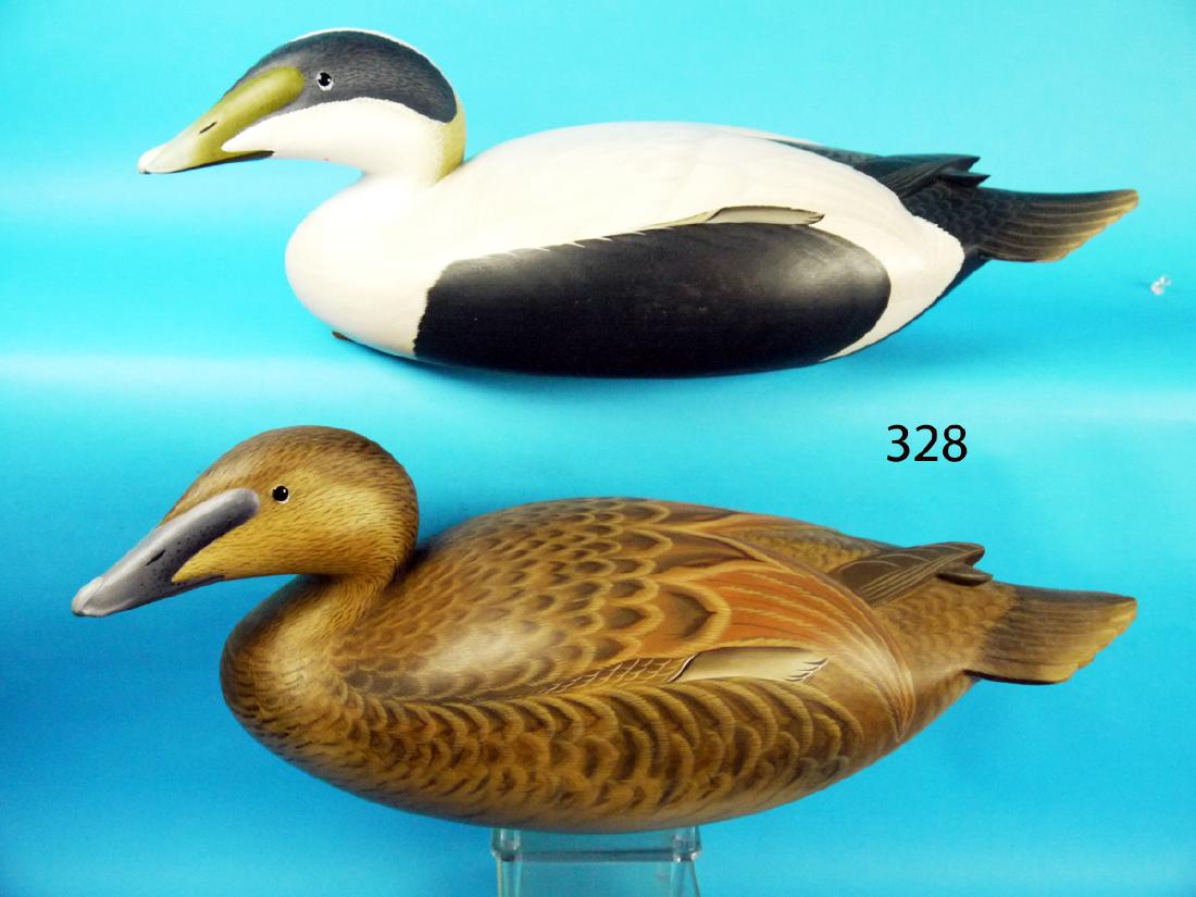 RARE PAIR OF EIDERS by George Strunk (1 of 1)