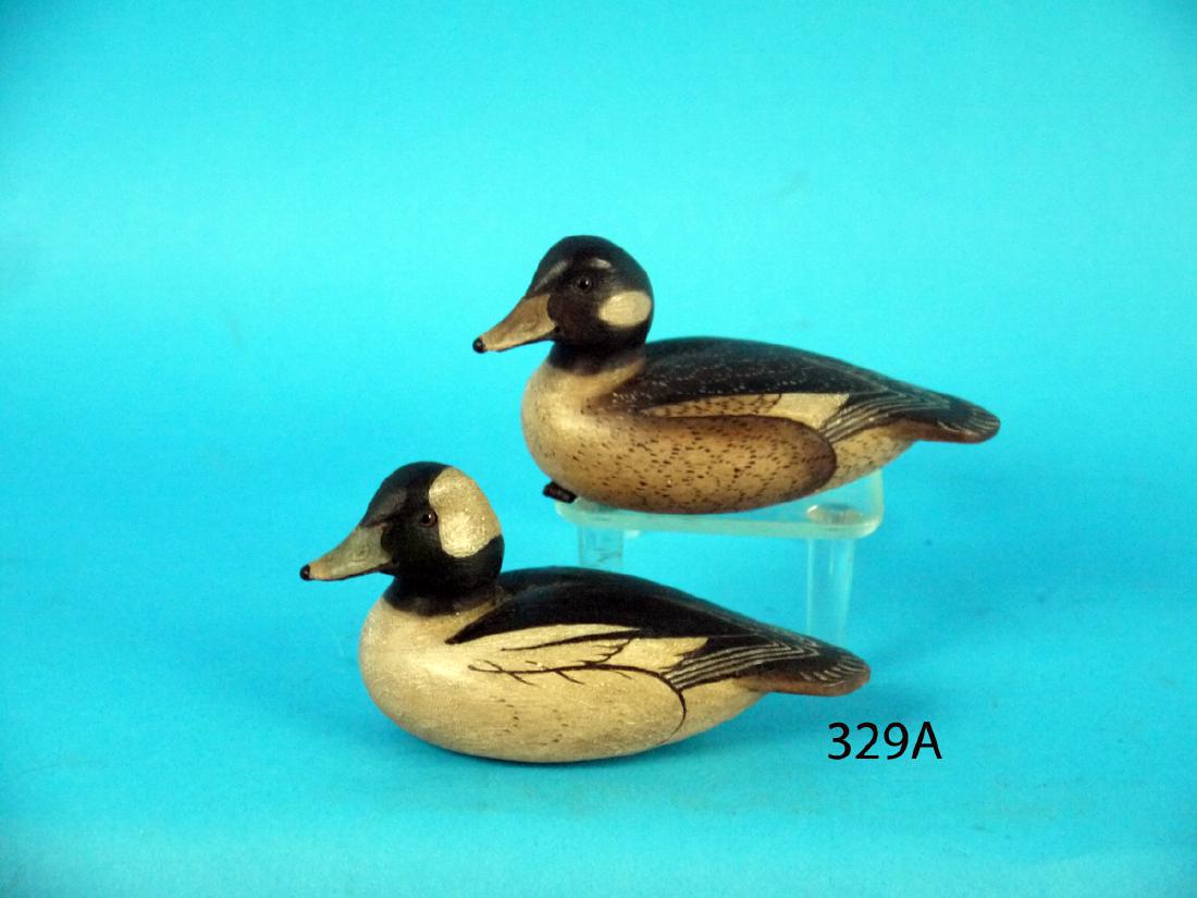 PAIR OF MINIATURE BUFFLEHEADS by Tony Murray (1 of 1)