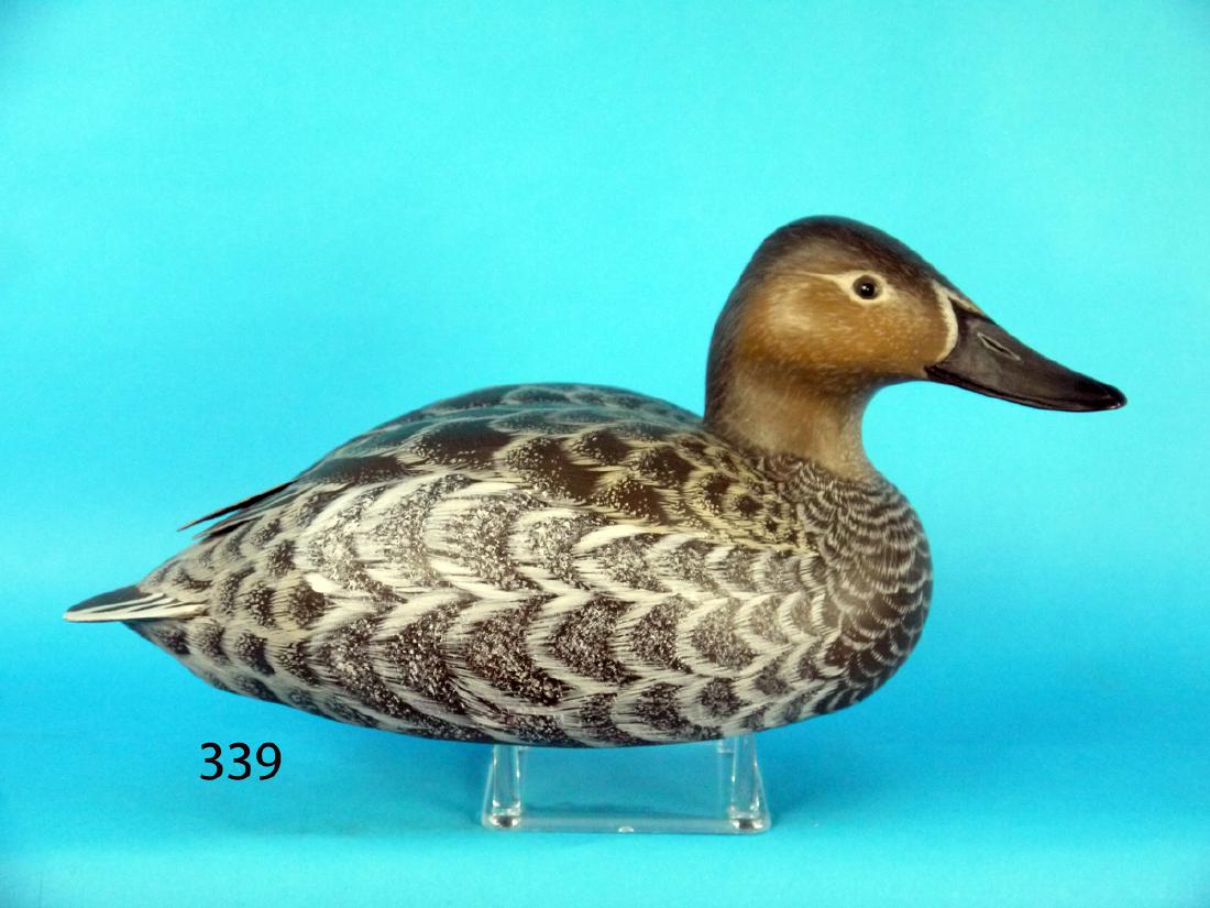 CANVASBACK HEN by John "Jack" Wood: CANVASBACK HEN by John "Jack" Wood, Trenton, NJ. Excellent original paint and condition. Competition grade carving with detailed bill and feather carving. Raised wing tips and broad tail. Detailed pai