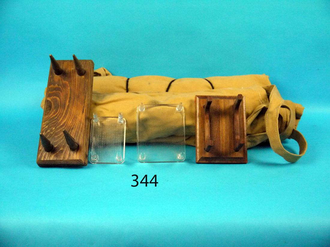 GROUP OF DECOY STANDS AND TWO DECOY CARRY BAGS (1 of 1)