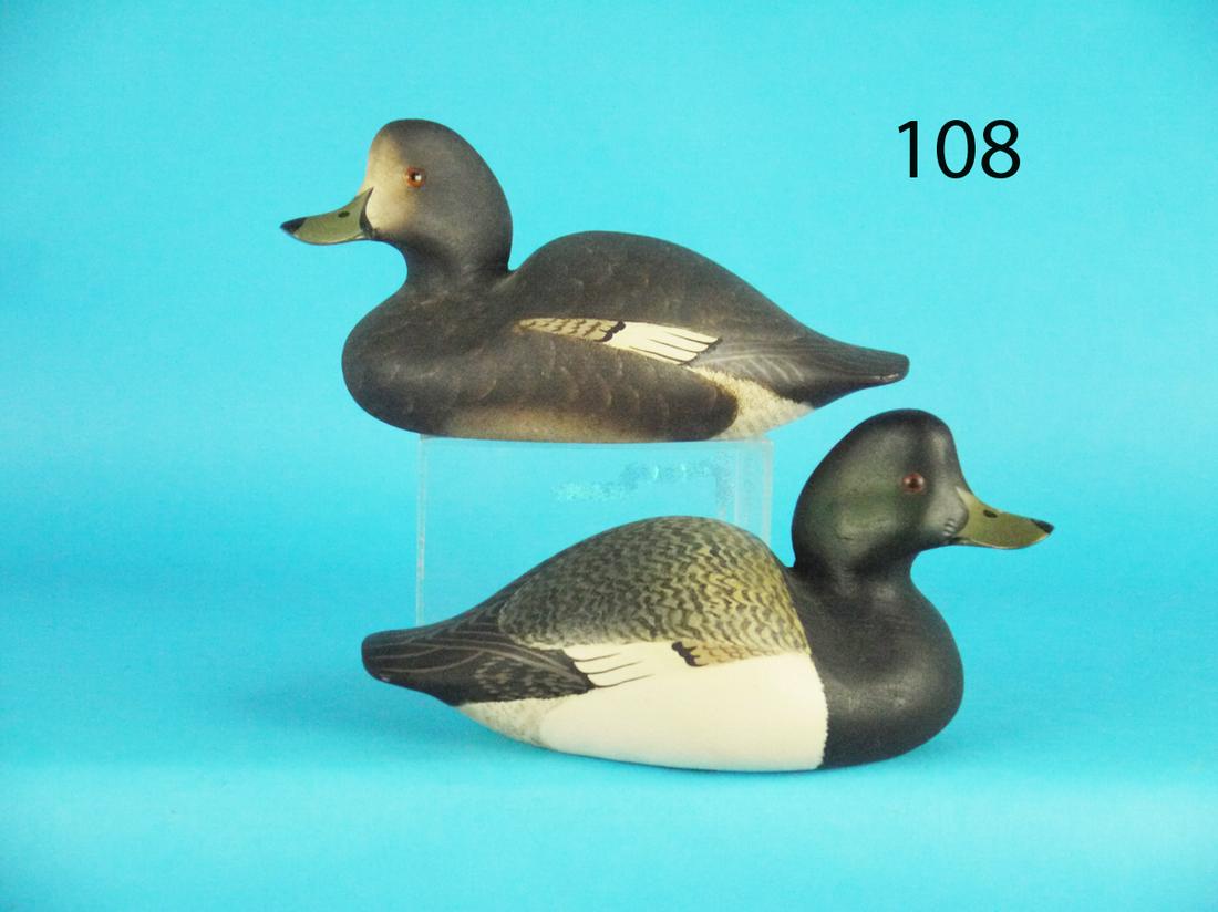 ONE-HALF SIZE BLUEBILL PAIR, W. CRANMER (1 of 1)