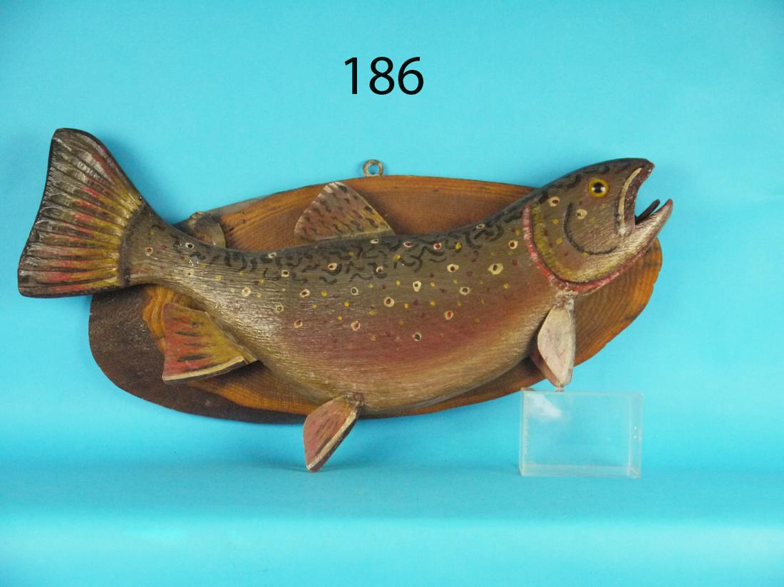 FOLK ART FISH PLAQUE, F. SCHNET, JR. (1 of 1)