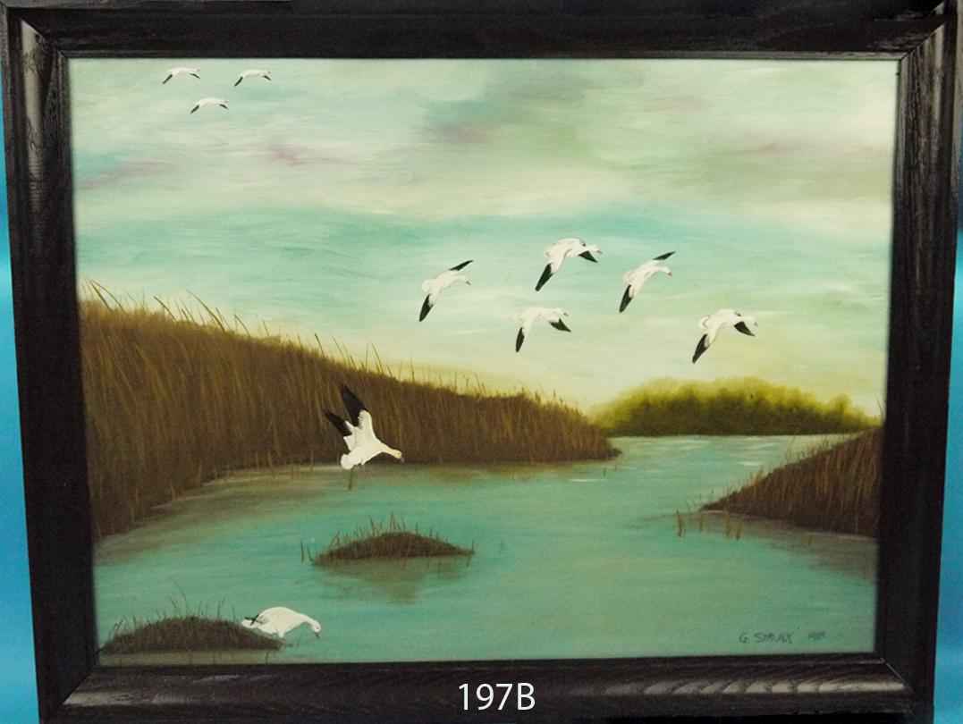 O/B,  SNOW GEESE IN FLIGHT, G. STRUNK (1 of 1)