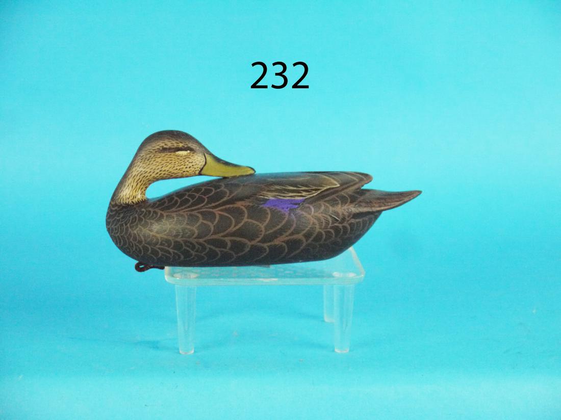 ONE-THIRD SIZE BLACK DUCK, J. WOOD (1 of 1)