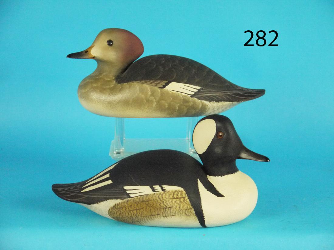 ONE-HALF SIZE HOODED MERGANSER PAIR, W. CRANMER (1 of 1)