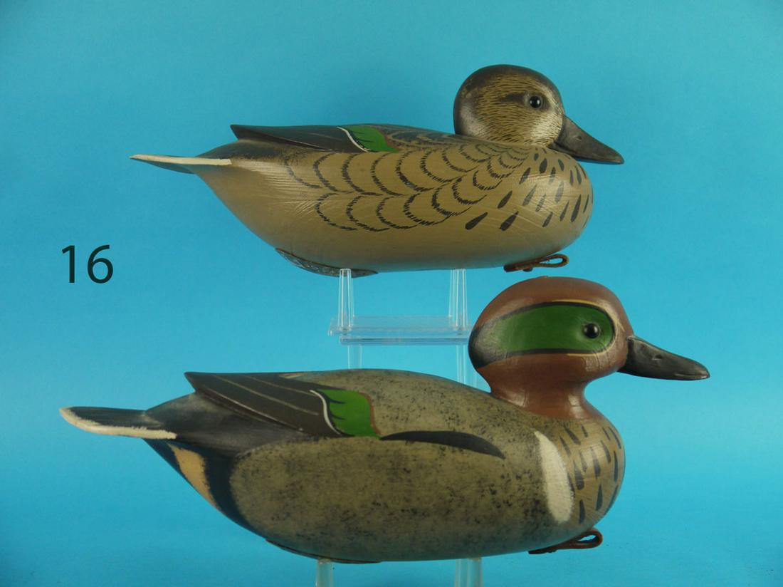 GREEN WING TEAL PAIR, J. HOLLOWAY (1 of 3)