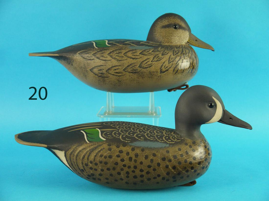 BLUE WING TEAL PAIR, J. HOLLOWAY (1 of 3)