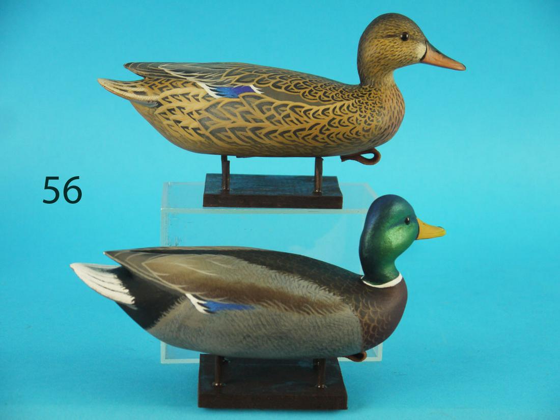MINIATURE MALLARD PAIR, J. WOOD (1 of 3)