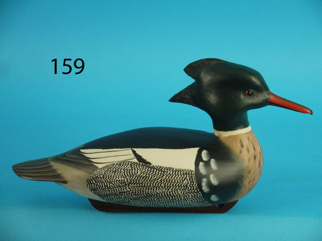 ONE-HALF SIZE RED-BREAST MERGANSER DRAKE, T. KILBOURNE (1 of 3)