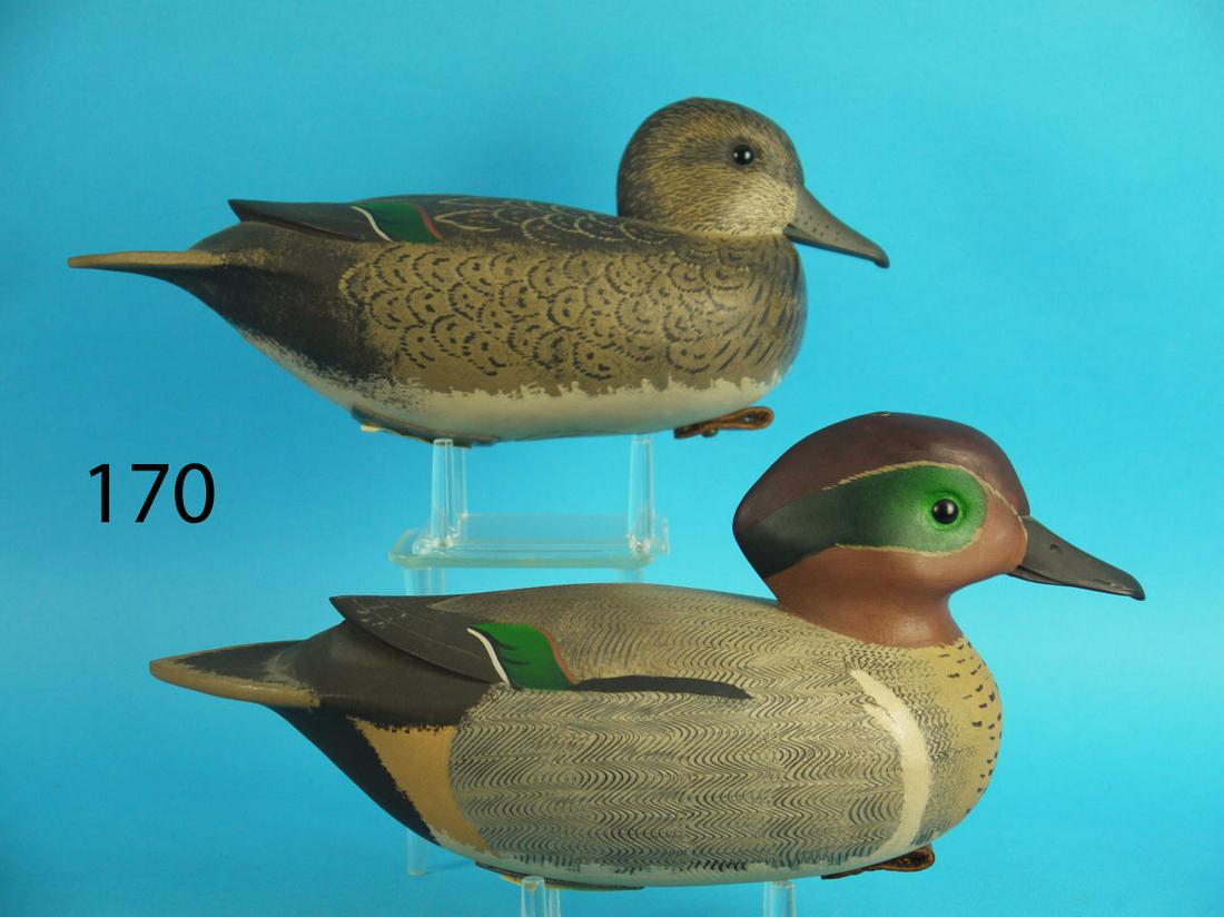GREEN WING TEAL PAIR, J. HOLLOWAY (1 of 4)