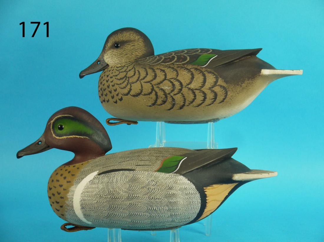 GREEN WING TEAL PAIR, J. HOLLOWAY (1 of 3)