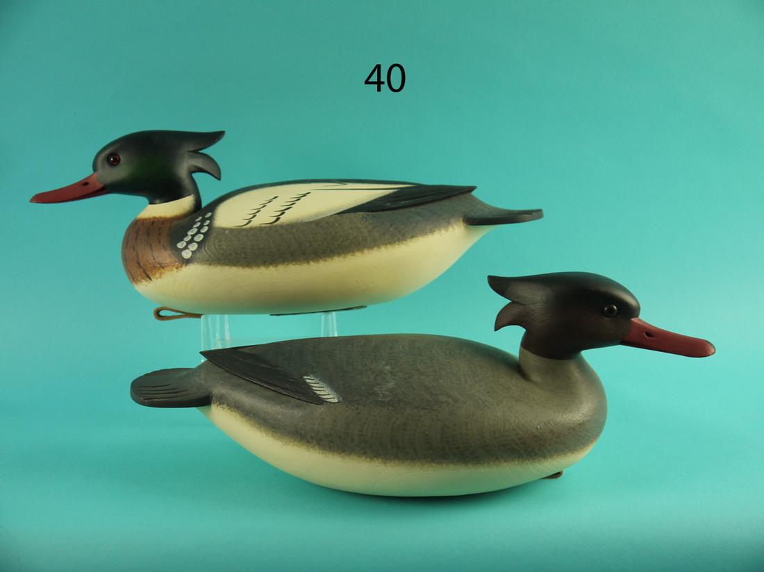 RED BREAST MERGANSER PAIR, F.C. BROWN, JR. (1 of 4)