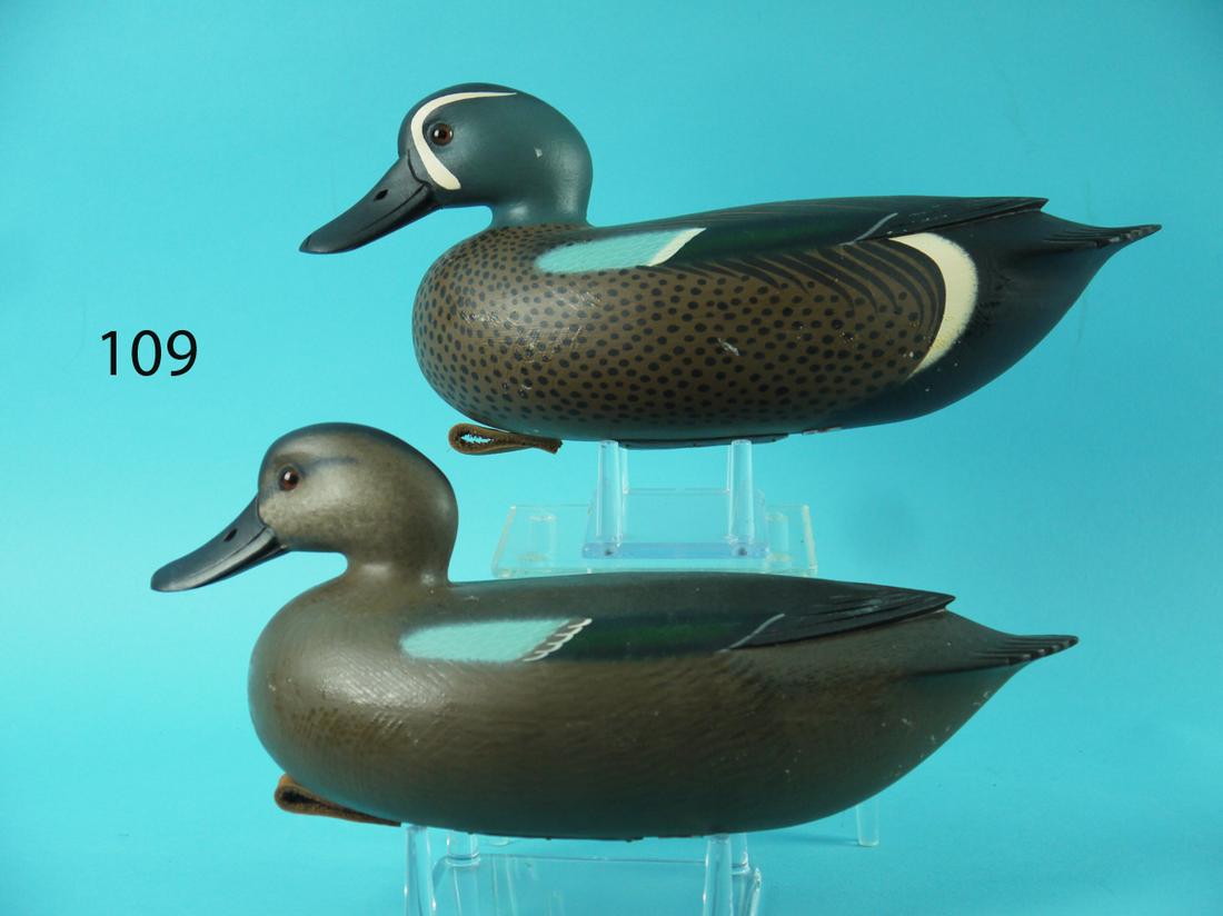 BLUE WING TEAL PAIR, F.C. BROWN, JR. (1 of 4)