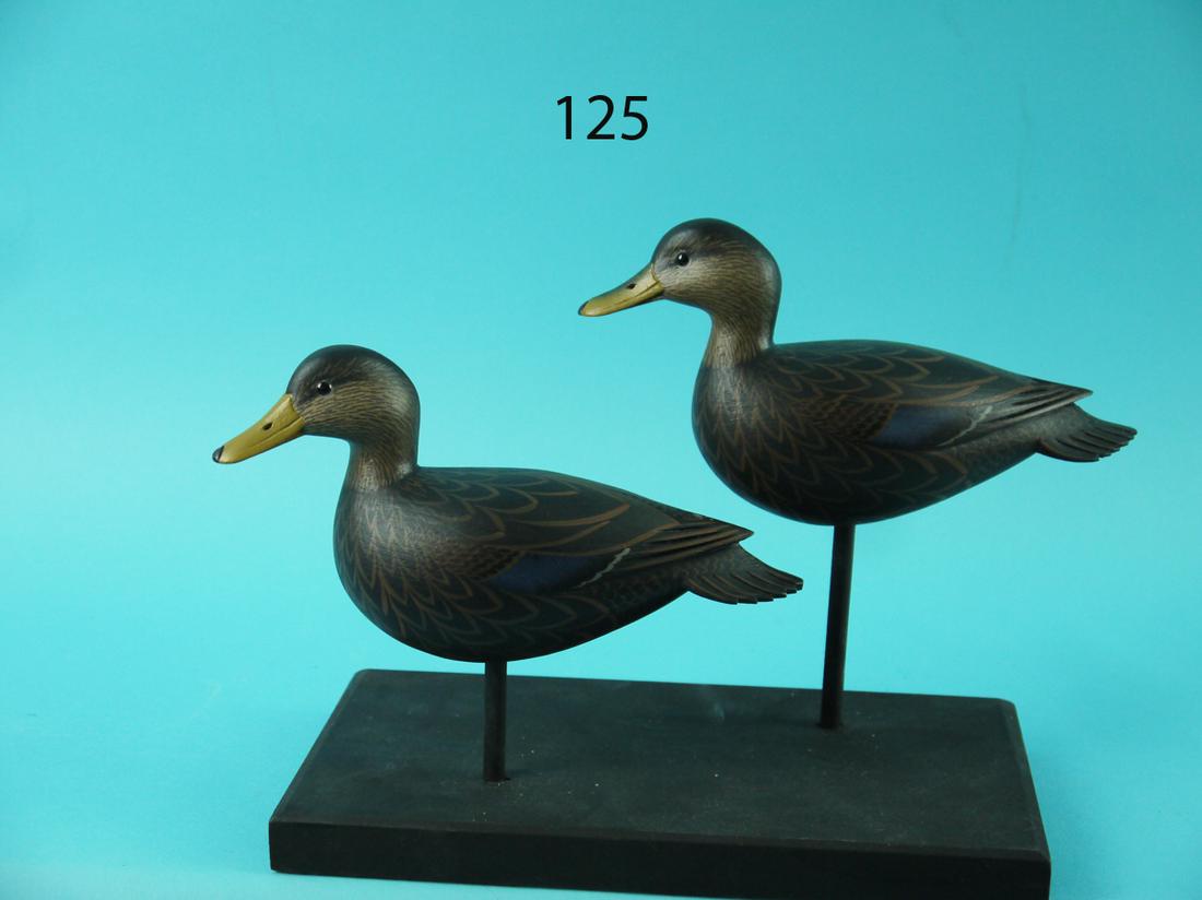 ONE-THIRD SIZE BLACK DUCK PAIR, F.C. BROWN, JR. (1 of 2)