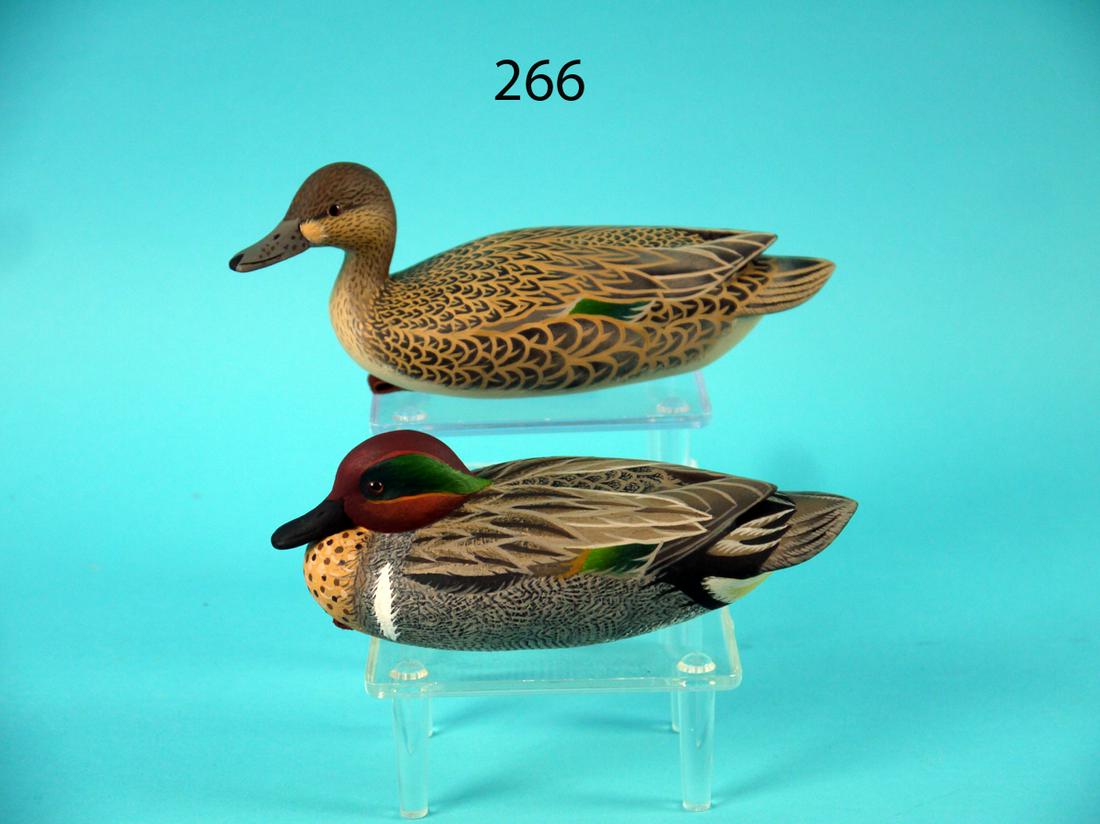 MINIATURE GREEN WING TEAL PAIR, J. WOOD (1 of 4)