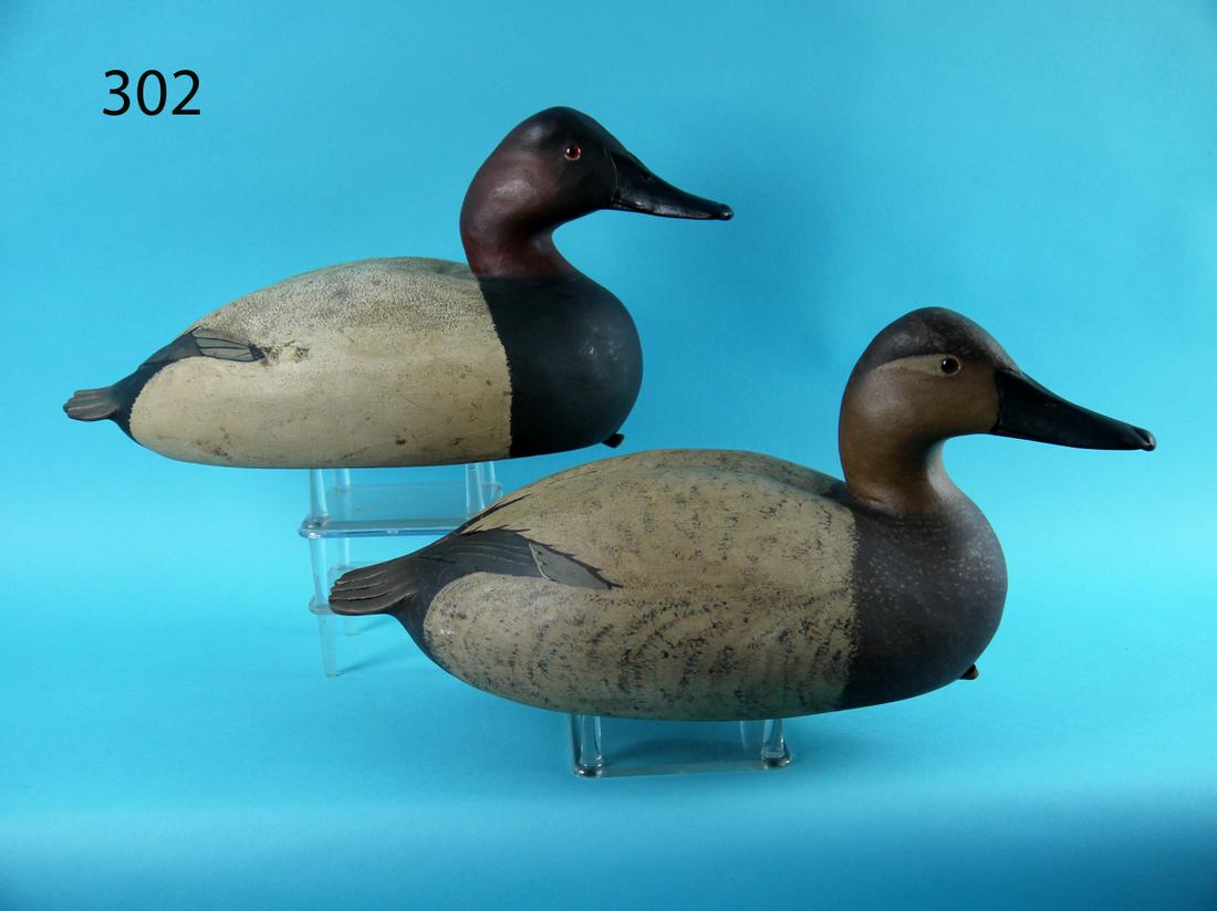 CANVASBACK PAIR, SWAN CREEK RIG, B. WHITE (1 of 4)