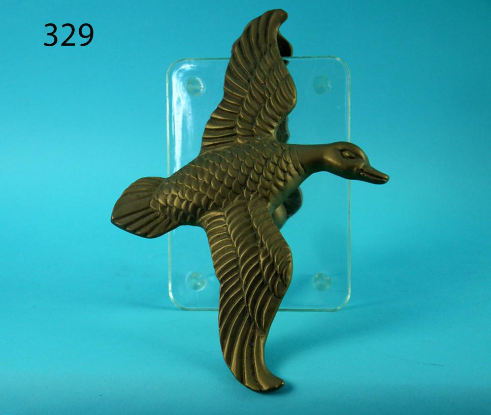 BRASS DOOR KNOCKER, DUCK IN FLIGHT (1 of 1)