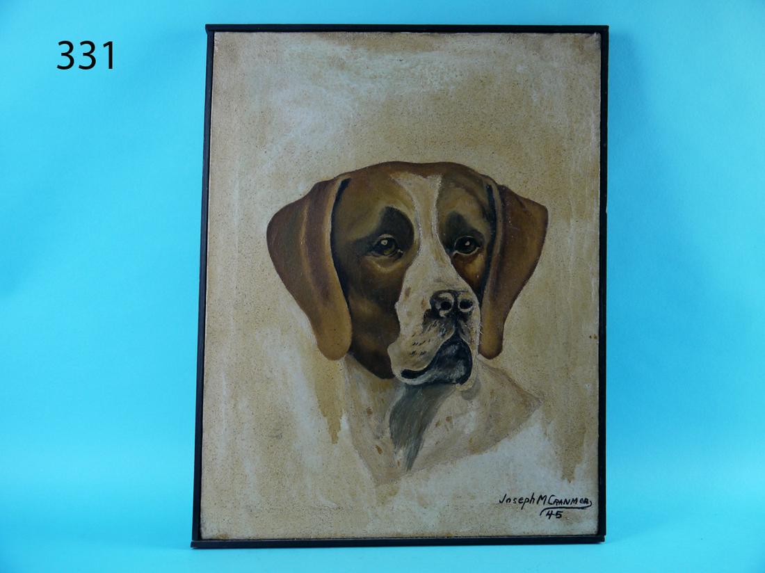 OIL ON CANVAS, POINTER, J.M. CRANMER (1 of 1)