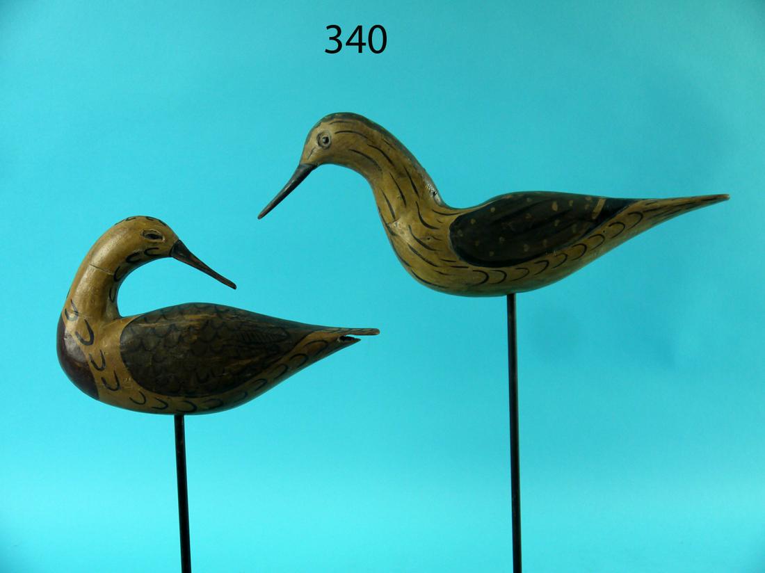 TWO FOLK ART SHOREBIRDS (1 of 2)