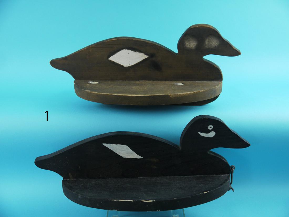 WHITE-WING SCOTER SILHOUETTE PAIR, WILDFOWLER (1 of 3)