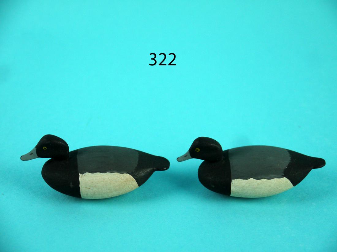 TWO COCKTAIL SIZE BLUEBILL DRAKES, G. STRUNK (1 of 4)