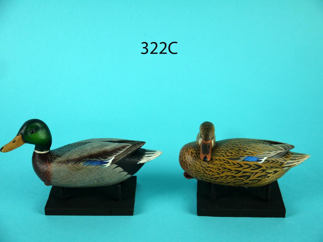 MALLARD PAIR, COCKTAIL SIZE, J. WOOD (1 of 4)