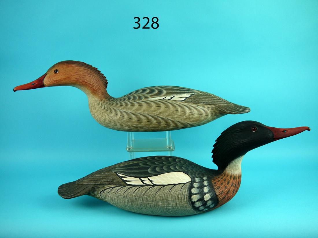 RED-BREAST MERGANSER PAIR, A. CARNEY (1 of 4)