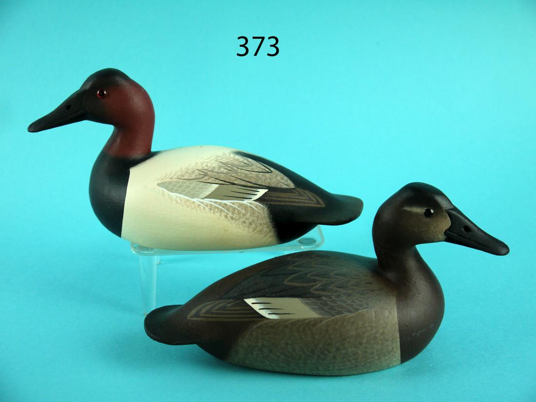 ONE-THIRD SIZE CANVASBACK PAIR, F.C. BROWN, JR. (1 of 4)